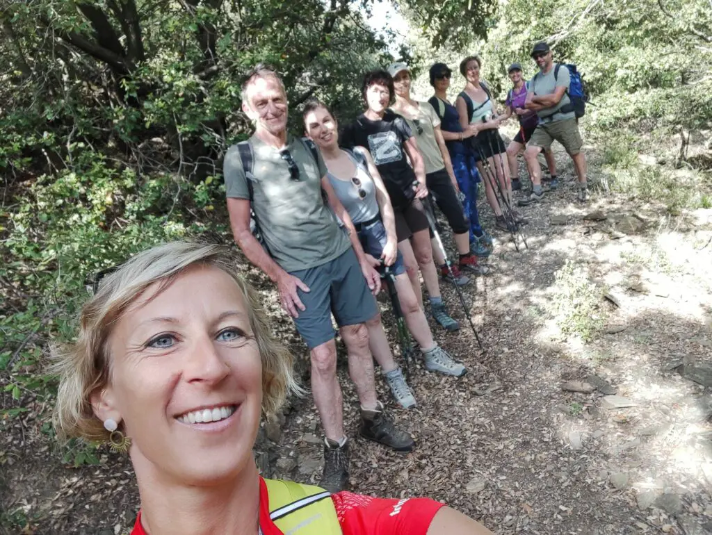 Groupe de randonneur dans le massif du caroux