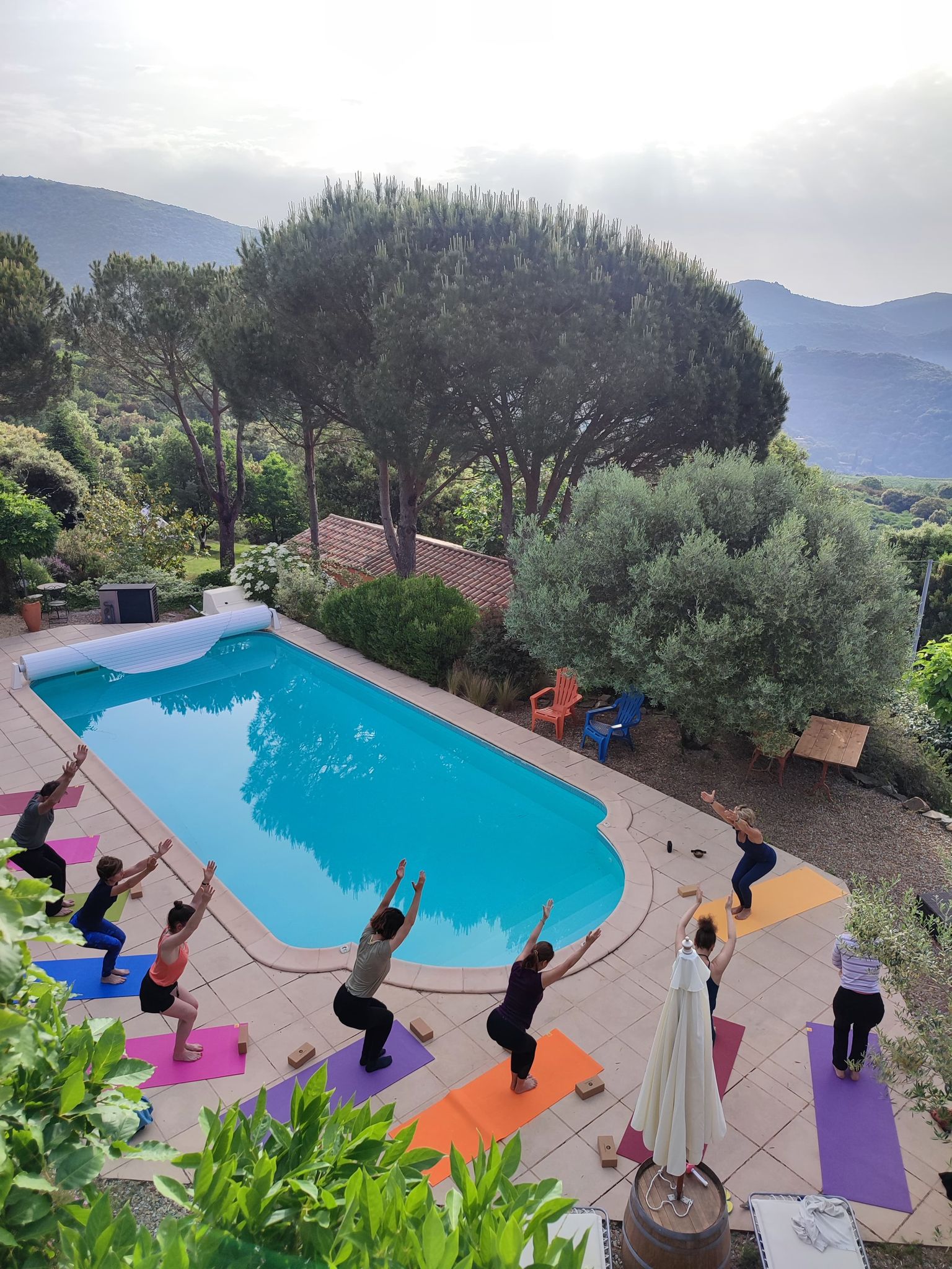 Postures de yoga au réveil