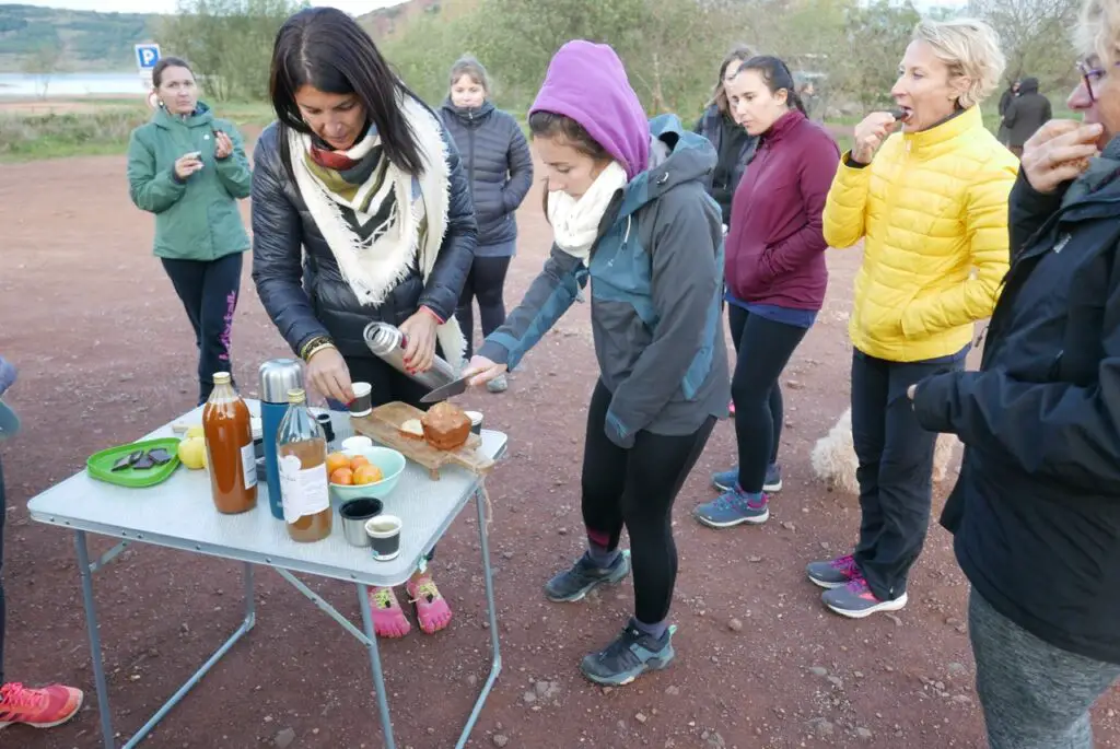 Pot de fin de journée de notre sortie rando et yoga au Salagou