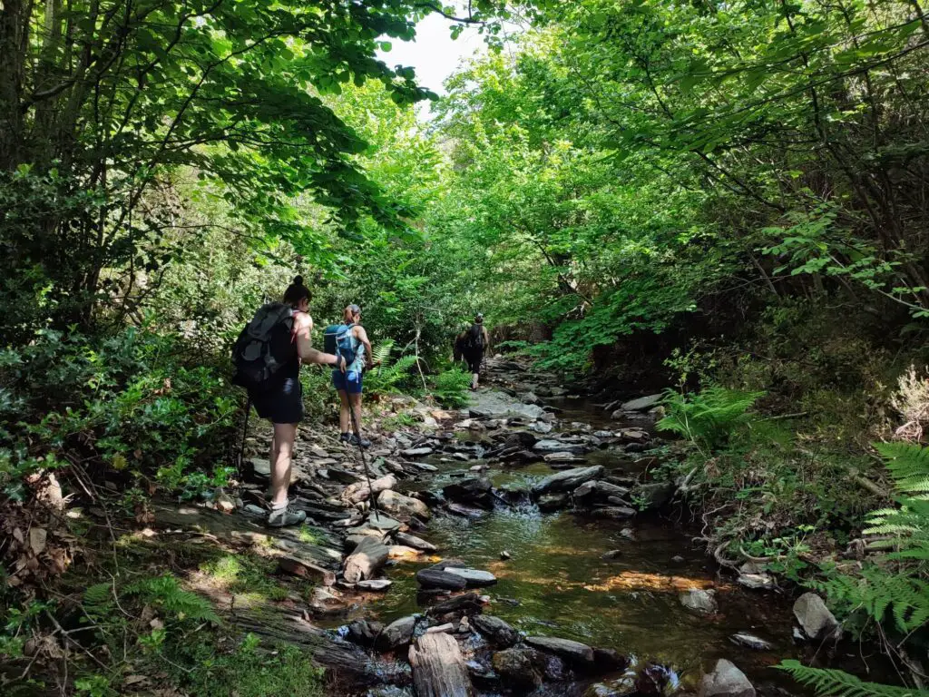 randonnée au bord de l'eau dans le massif du Caroux