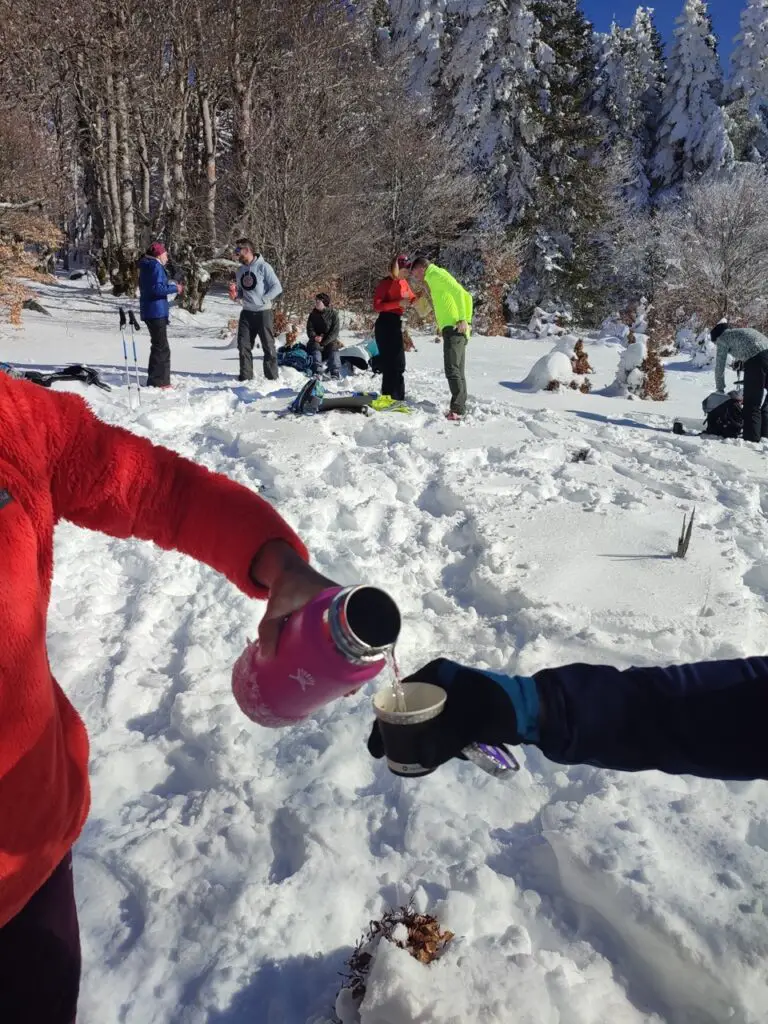 thé ou café après pique nique au Mont aigoual