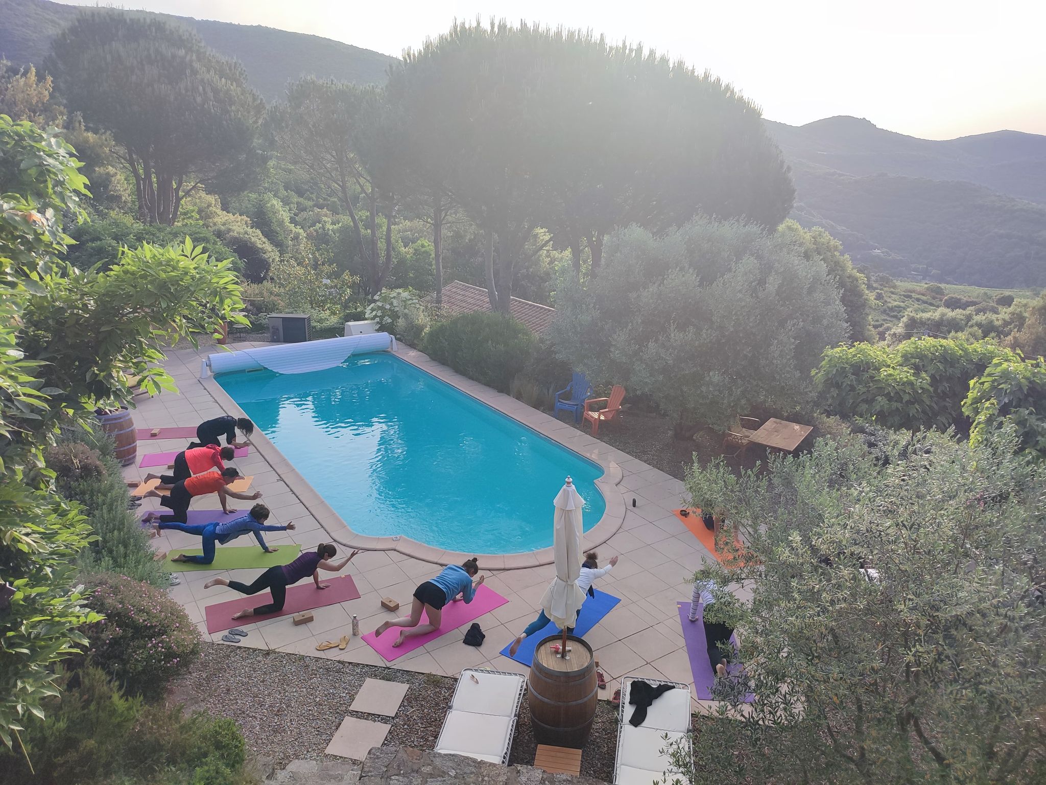 Yoga au magic hill retreat center dans le Caroux