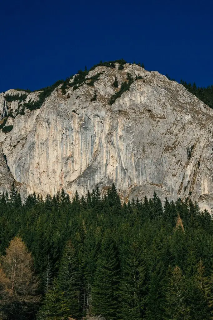 Falaise d'escalade en Roumanie