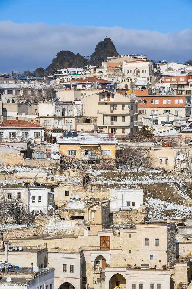 maisons du village d'Ortahisar en Cappadoce Turquie