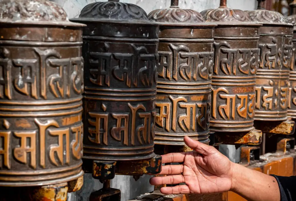 moulin à prière au Népal