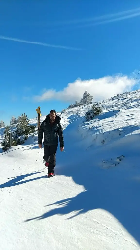 randonnée raquettes à neige au Mont Aigoual