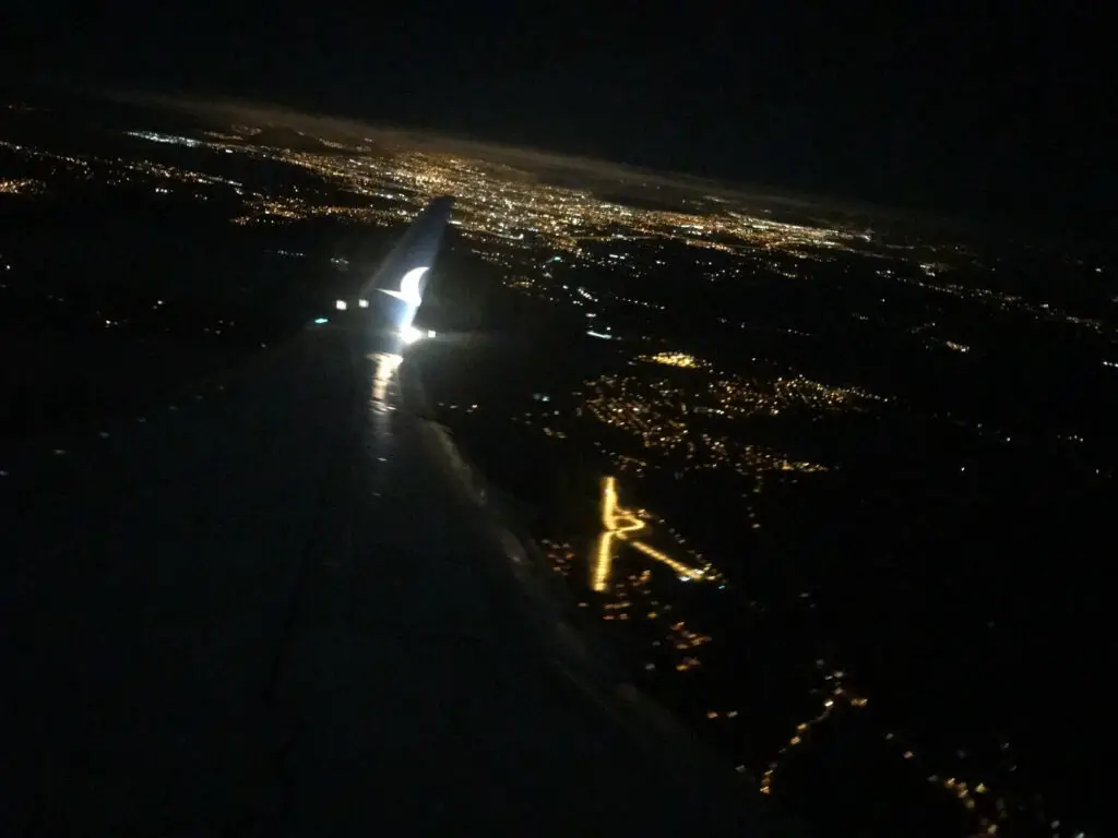 Vol de nuit au dessus de Kayseri en turquie