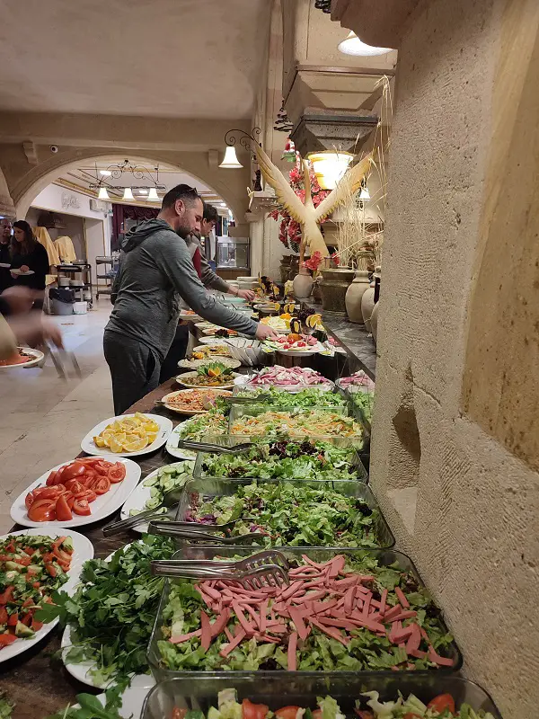 buffet au restaurant hotel 5 étoiles en Cappadoce