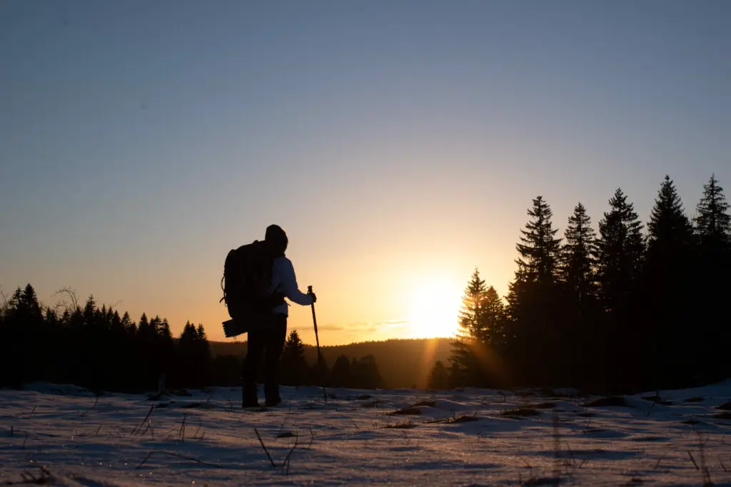 Coucher de soleil sur la GTJ dans le Jura