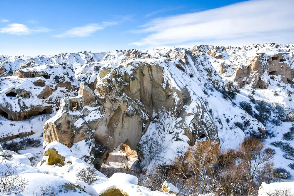 Gomeda Vadisi en Cappadoce sous la neige