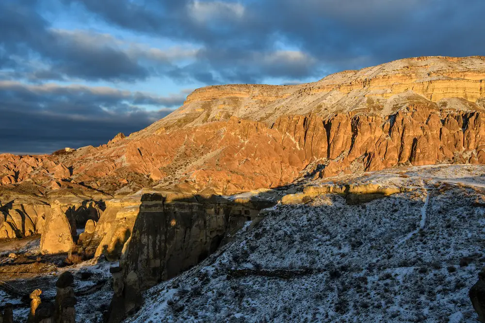 paysage de Cappadoce au couché du soleil