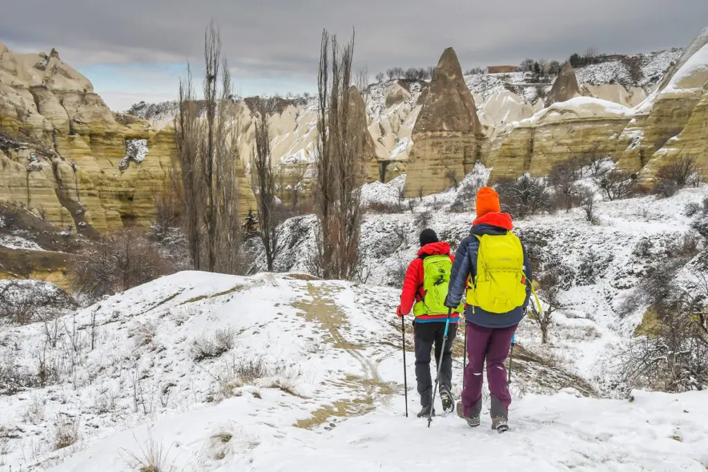 paysage de la vallée blanche en Cappadoce Turquie