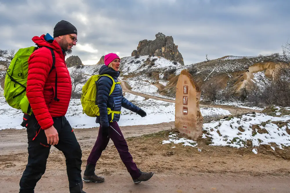 randonnée en Cappadoce en hiver