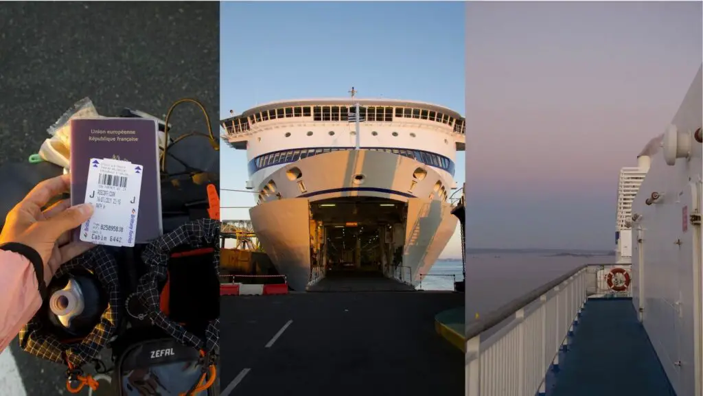 Traversée en ferry entre la France et l'Irlande durant mon voyage à vélo