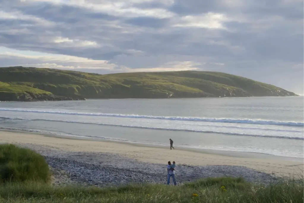 La plage de Vatersay des Hébrides Extérieures