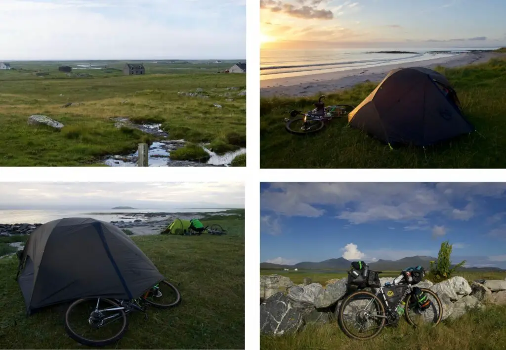 Bivouac à South Uist durant mon voyage à vélo de 60 jours