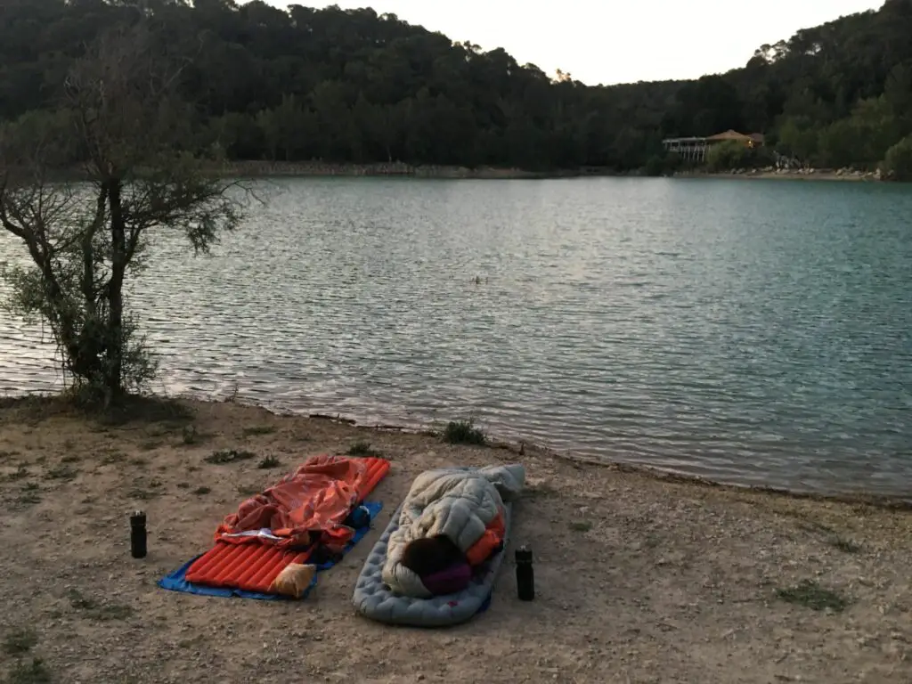 Bivouac à la belle étoile pour test sac de couchage 