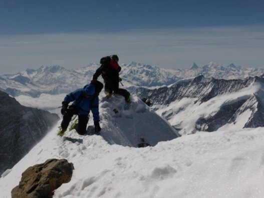 Arête pour atteindre le Gross Grünhorn