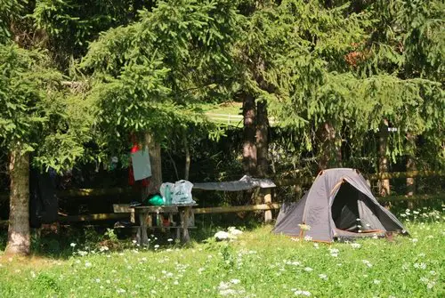 bivouac durant mon itinérance sur la via alpina