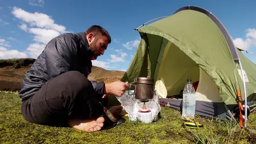 Bivouac près du refuge d'Alftavatn en Islande