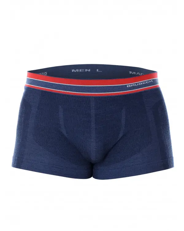 boxer thermique homme active merinos bleu de la marque Brubeck