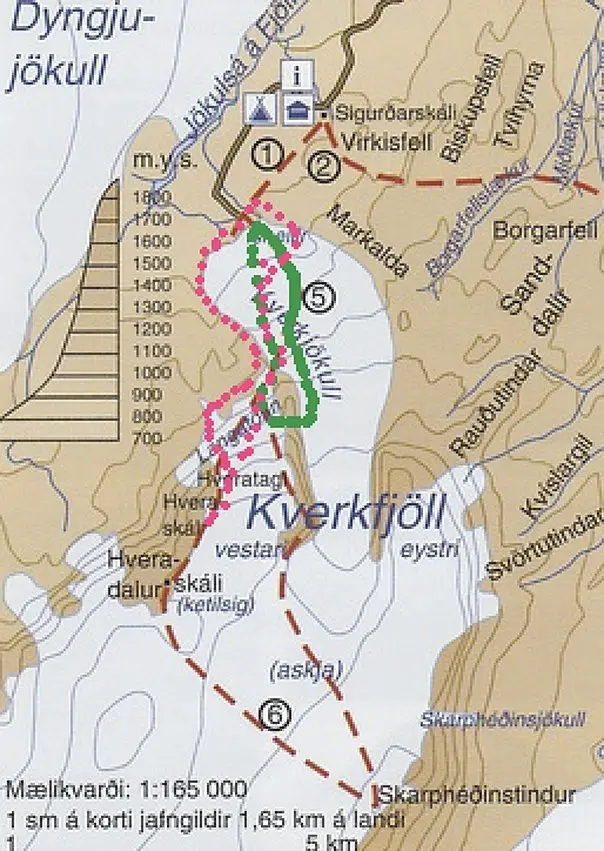 carte des randonnées en Islande
