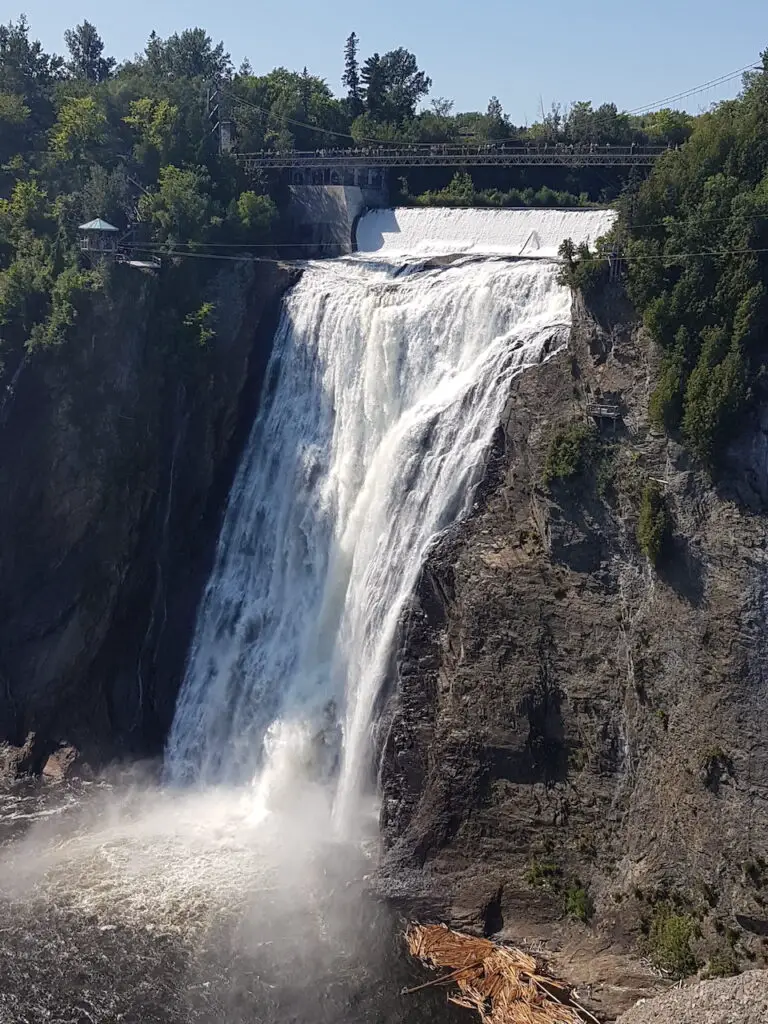 Chutes de Montmorency, Voyage au Canada