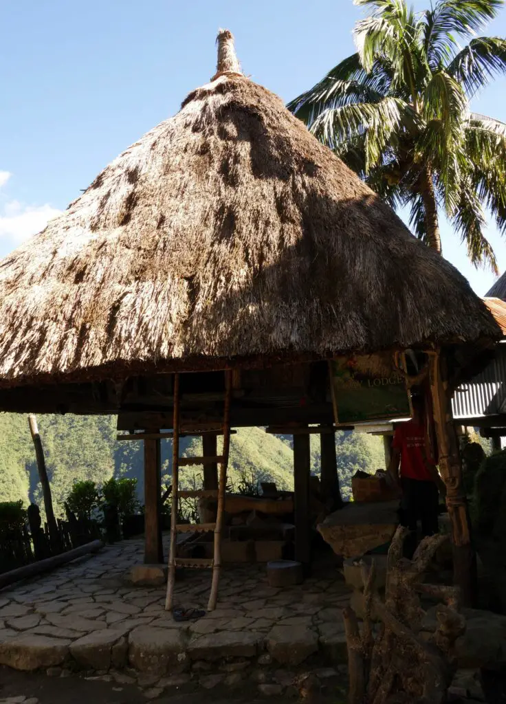 Hutte traditionnelle Ifugao aux Philippines