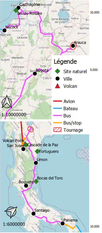 Itinéraire de voyage en Colombie, au Panama et au Costa Rica