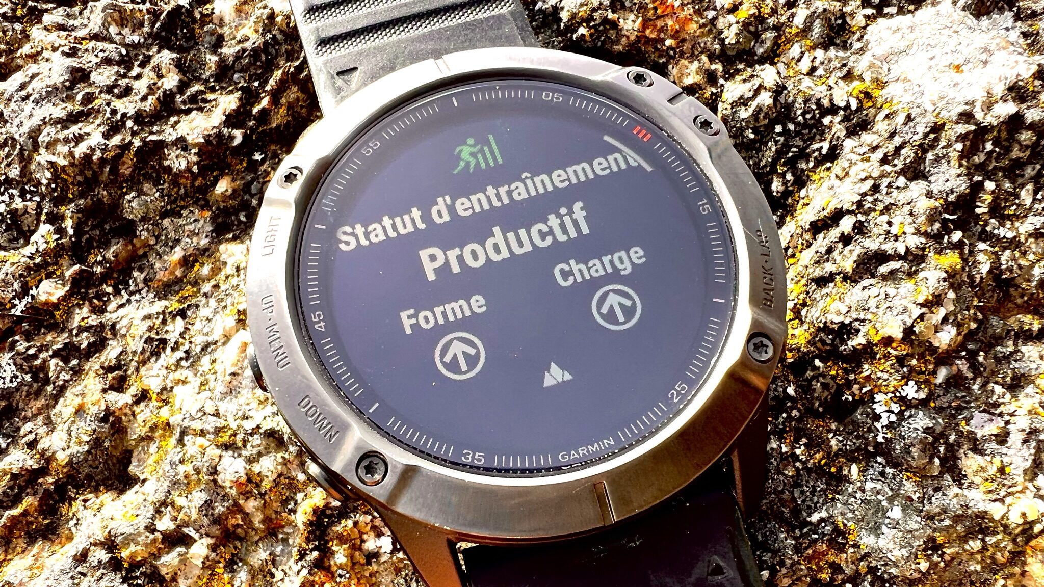 Le statut d'entrainement de la Fénix 6, la montre multisports connectée de Garmin