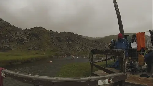 les bains chauds en Islande à Landmannalaugar