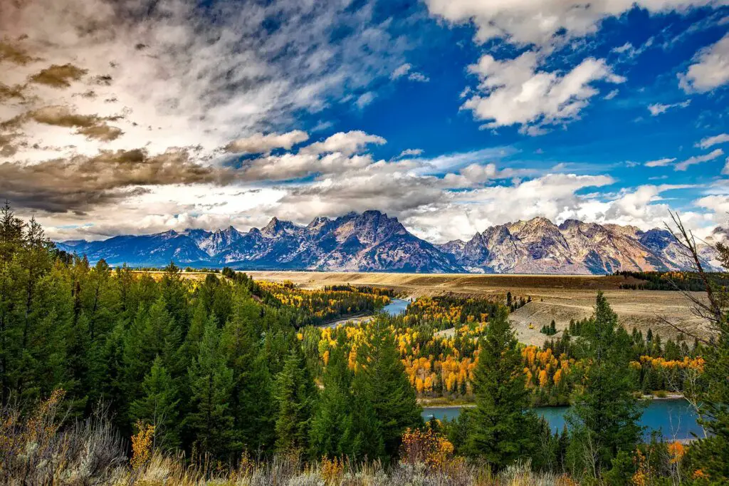 Parc national de Grand Teton aux Etats-Unis