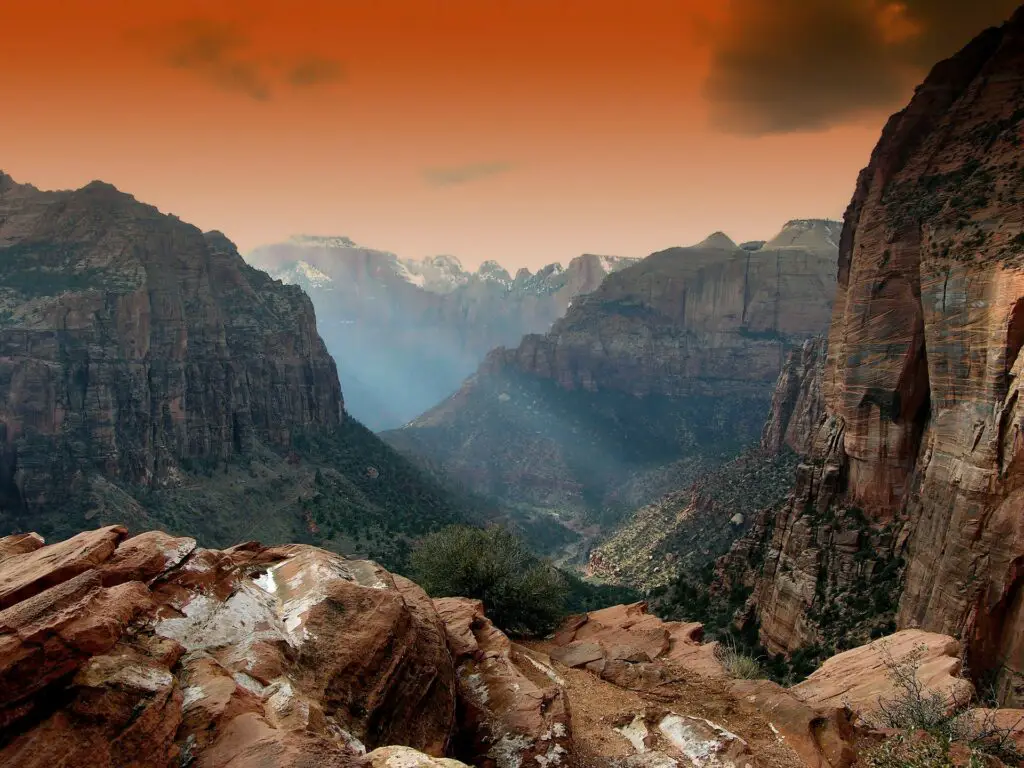 Parc national de Zion aux Etats-Unis