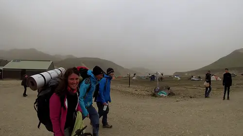 randonneurs lors d'un trek en Islande