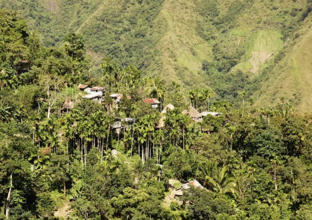 Village dans la vallée de Banaue aux Philippines