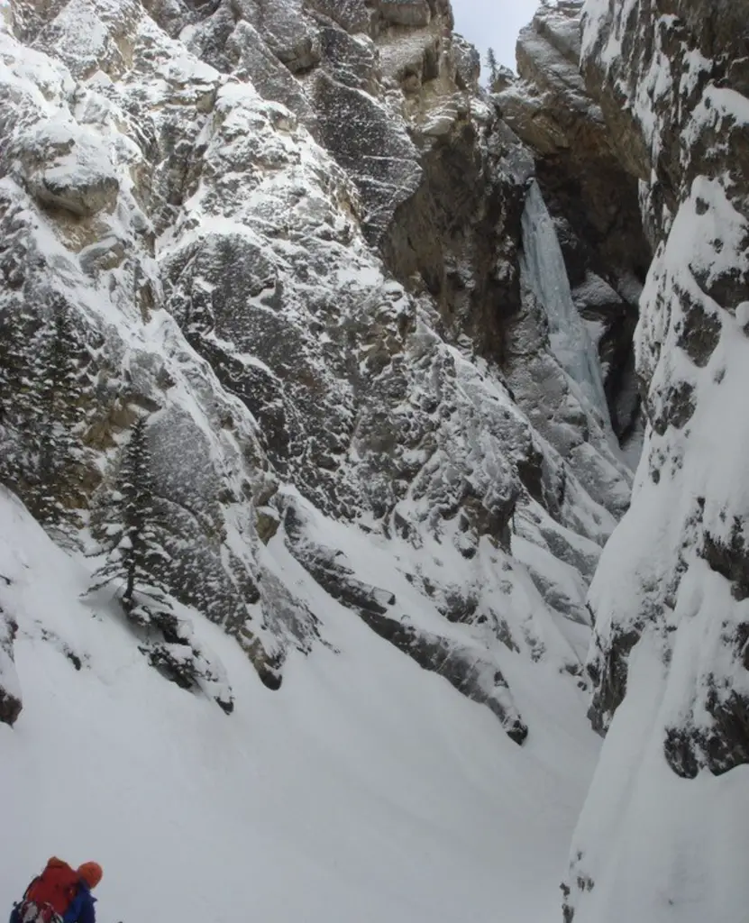 cascade de glace proche de Canmore