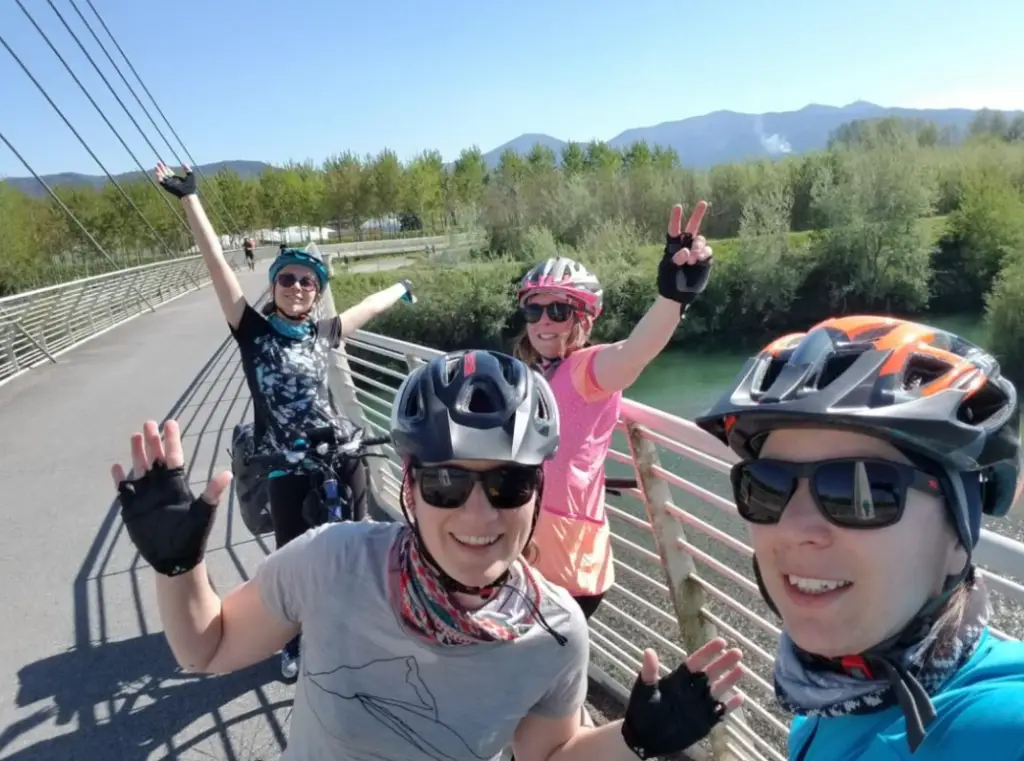 Ciclovia francigena près de Lucca à vélo