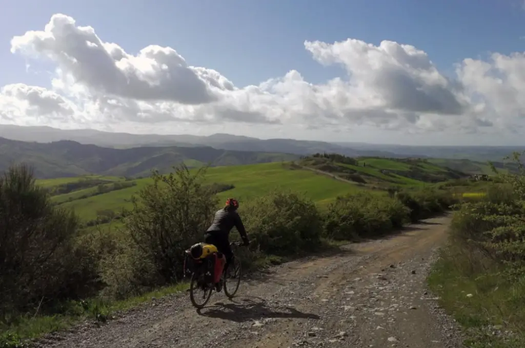 dans la descente en quittant le village de radicofani