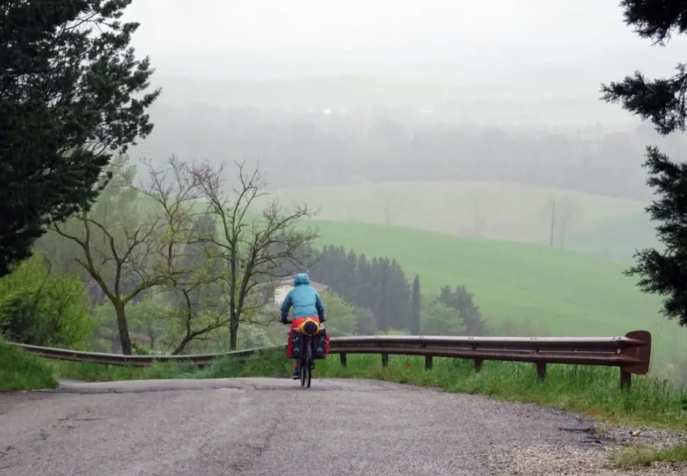 Sienne lors d'un voyage à vélo