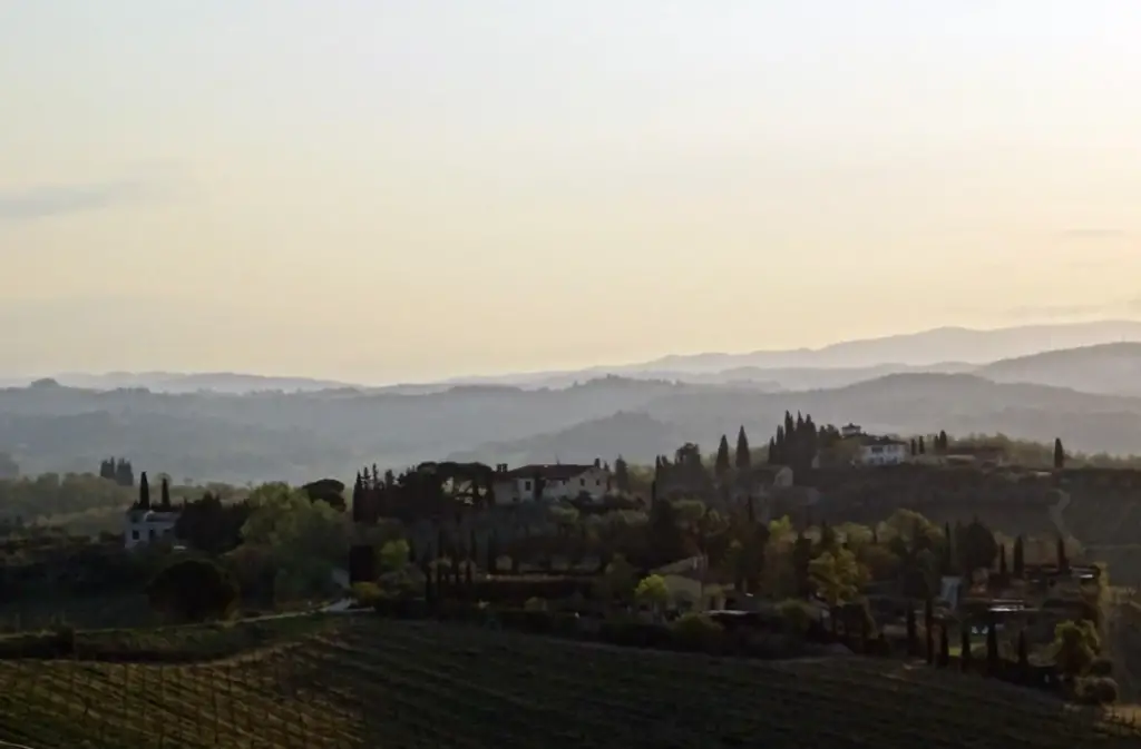 traversée de la Toscane en vélo à l'aube