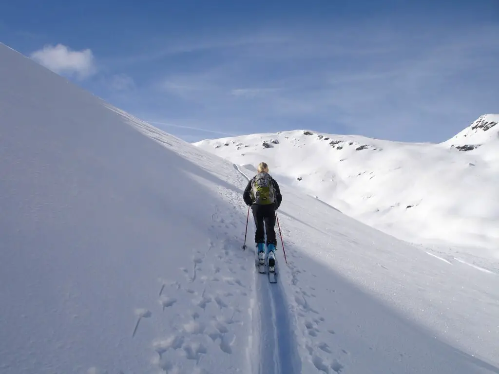 ski de randonnée l'hiver en montagne