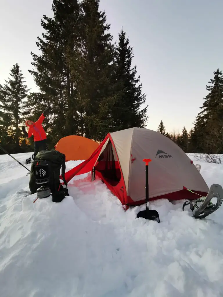 Bivouac avec Fred sur la GTJ avec la tente MSR Zoic 2