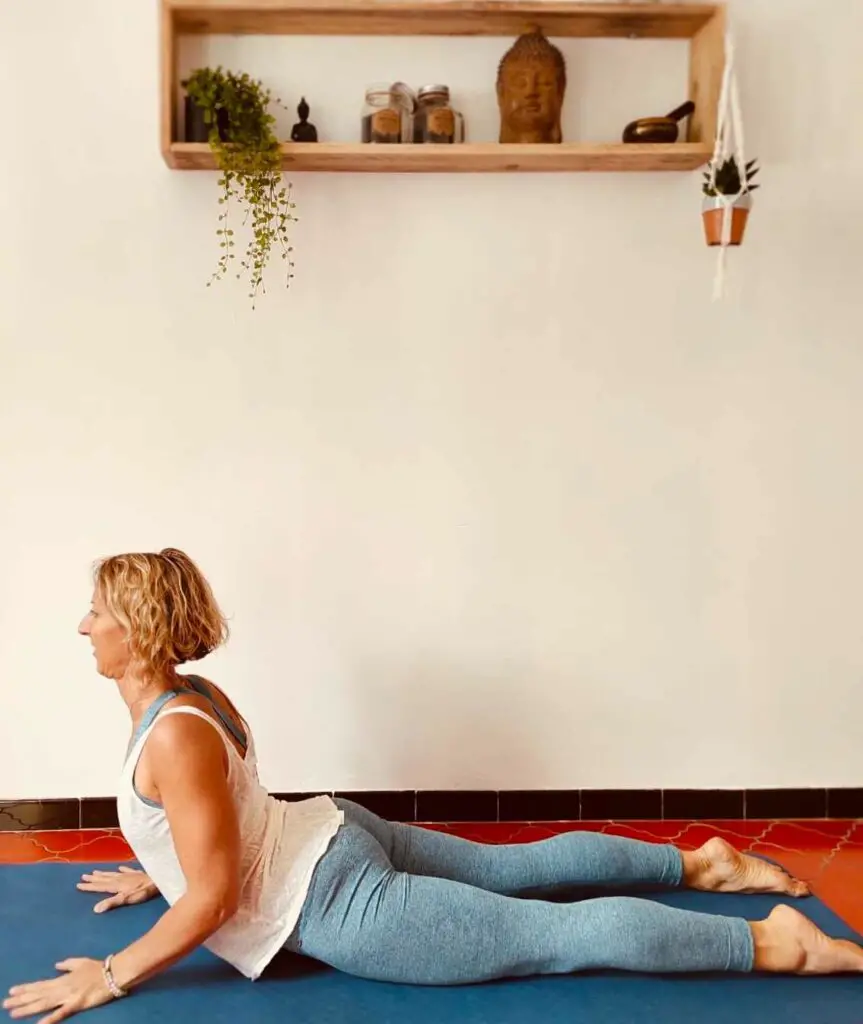 Posture du cobra dans la pratique du yoga et sport en pleine nature