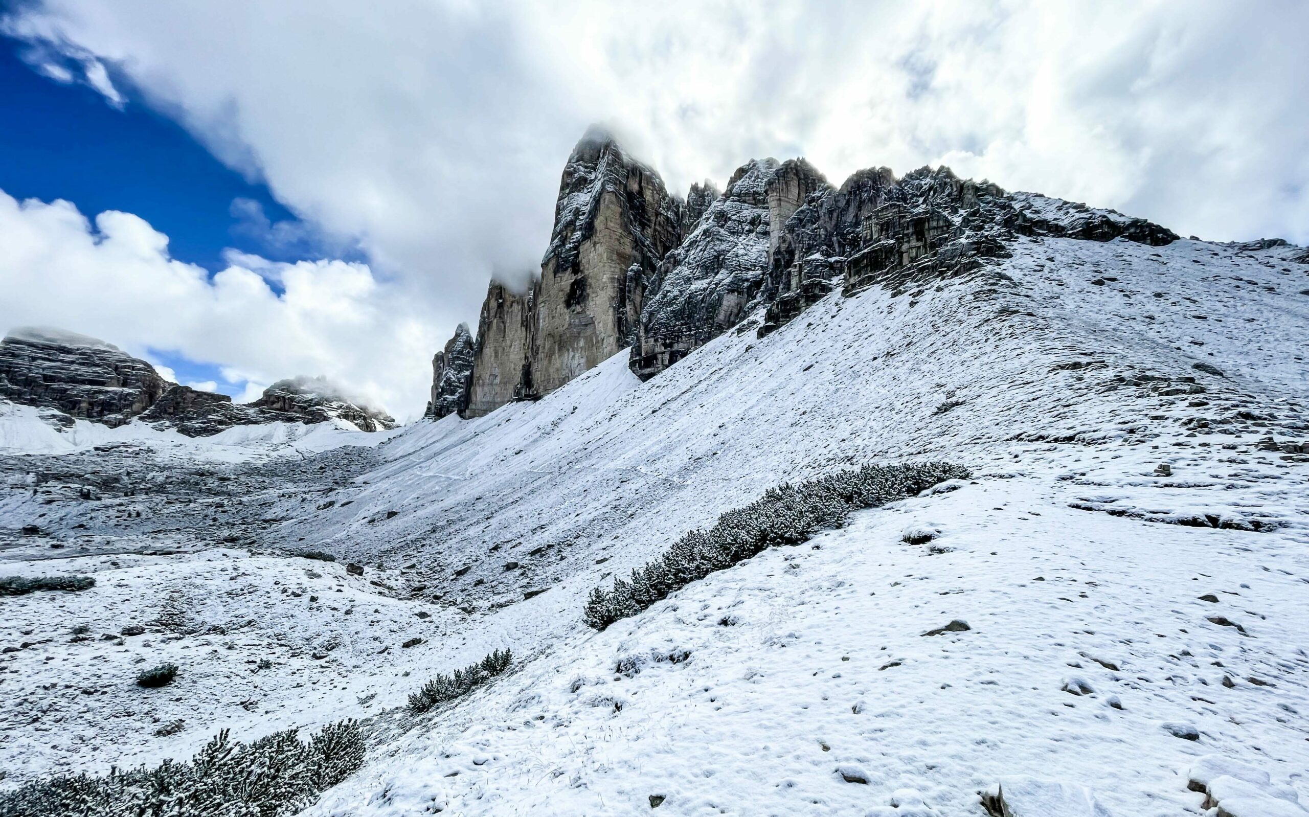 Vue tré cimé Dolomites