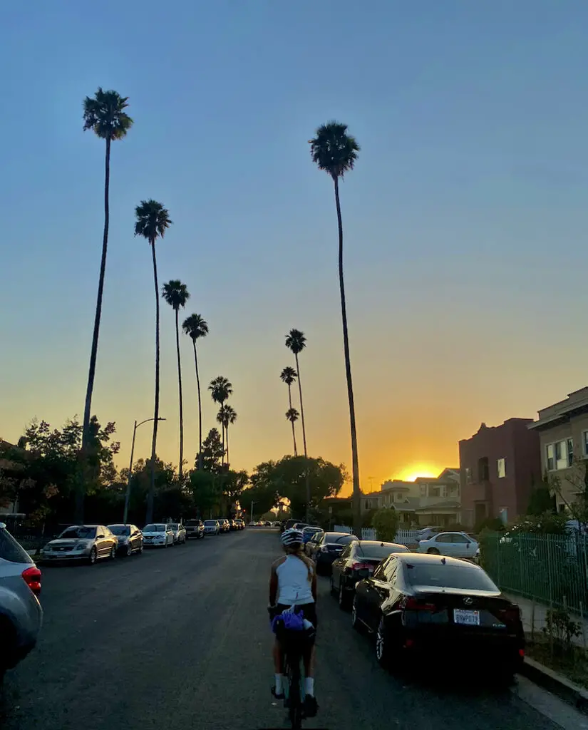 Arrivée à Los Angeles à vélo 