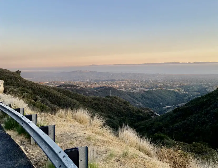 Arrivée à Santa Barbara en sunset