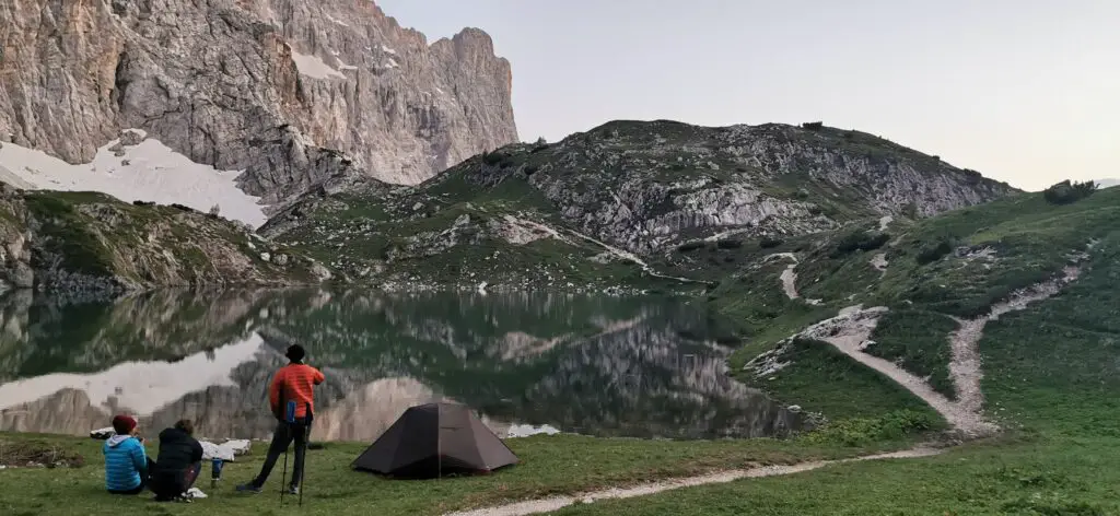 randonnée dans les dolomites bivouac