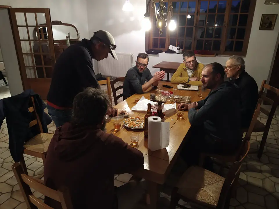 Repas du soir pour la team du Rise Festival du film de pêche à la mouche