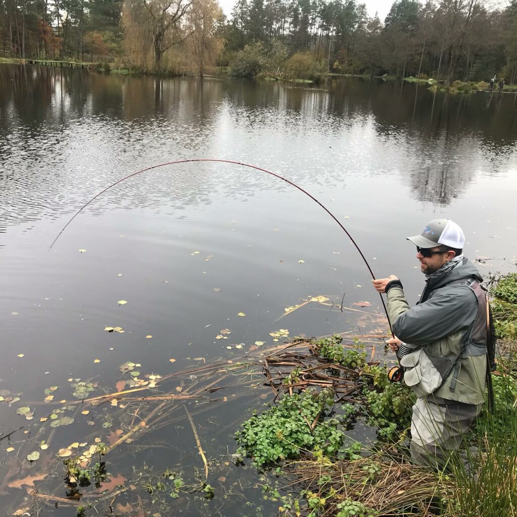 Sébastien CARLET en pleine action de pêche