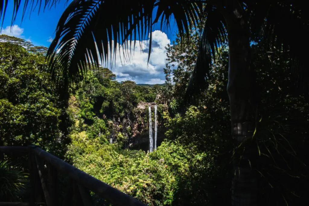 Cascades d'eau à l'île maurice